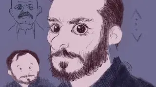 Vartolu Sadettin Medet İdris Koçovalı Portrait Drawing