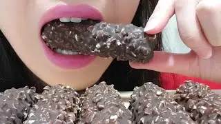 ASMR - Dessert Food - Gooey Crunchy Chocolate bar - Relaxing Satisfying - Yummy Eating Sounds 초코바 먹방