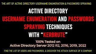 Cyber Security 2024 | Active Directory Username Enumeration & Password Spraying using Kerbrute Tool