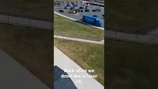 my first time driving a scissor lift