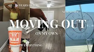 MOVING OUT ON MY OWN AT 21!! | DALLAS TEXAS | VLOG