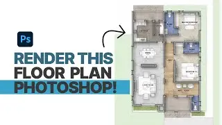 How to Render plans in Photoshop using Textures - Photoshop Rendering Architecture