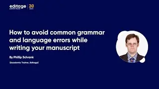 Avoid these Common English Grammar and Language Errors in your Manuscript