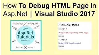 Debug html page in asp.net || visual studio 2017