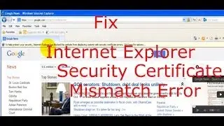 Internet Explorer security certificate mismatch error - ( To help protect your security ... )