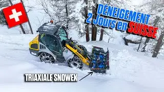 ❄ Snow removal in the Swiss Alps 🇨🇭 with a Finnish triaxial snowplow 🇫🇮 it clears snow EVERYWHERE 💪