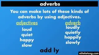Adverbs of Manner (Describing Verbs)
