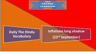 23rd sep 2022 |The Hindu Vocabulary with Mnemonics| (Inflations long Shadow)
