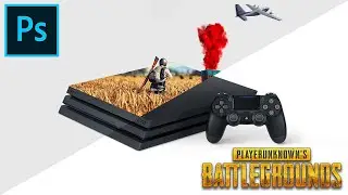 PUBG PS4 Pro AMAZING IDEA PHOTOSHOP CC 21