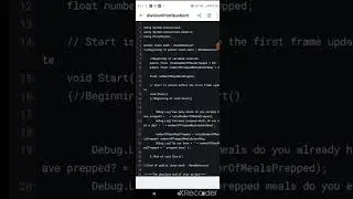 Float division in unity 3d. Used meal prepping as the example