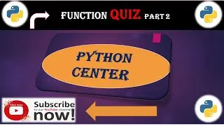 Python Function Quiz Part 2 | Python Center | PC | Python Programming language
