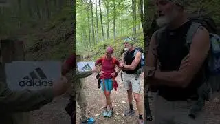 Quizzing Italian Hikers on Outdoor Brands #shorts