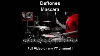 Deftones - Mascara - Drum cover (with scrolling Drum sheet) #drumcover #mascara  #deftones