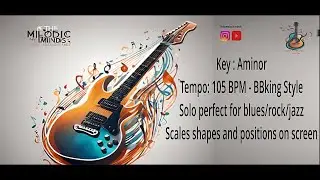 A minor Blues backing track | Crunchy groovy 105 bpm for Solo improv/practice #aminor #backingtracks