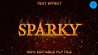 💯% Editable! Sparky Text Effect in PixelLab | With Free PLP File