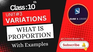 What is Proportion in Maths? /Unit-3 (Variation) / Class 10