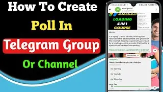 Telegram Group me Quiz kaise banaye || How to Create Quiz in Telegram group