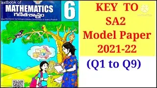 6th || Key To SA2 Model Paper (2021-22) Q1 to Q9