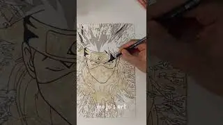 Drawing Kakashi Hatake with coffe