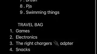 What to bring on holiday