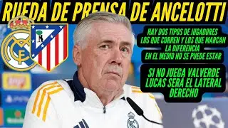 RUEDA de PRENSA de ANCELOTTI previa el PARTIDO de CHAMPIONS del REAL MADRID vs ATLETICO DE MADRID
