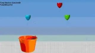 Catch the Ballon in Bucket : game in  Java swing  using Eclipse