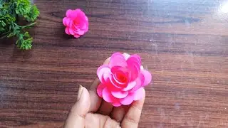 How to make easy paper roses | Step by step paper flower making | DIY easy paper craft