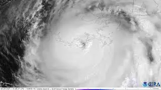 GLM overlay shows lightning activity within Hurricane Ida on Aug. 29, 2021.