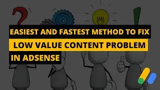 Fix Low Value Content Problem Solution in English 2022 | How To Get Adsense Approval