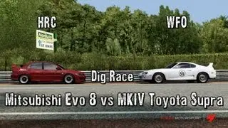 Forza Motorsport 4 - Dig Race - 35R 700+whp Evo 8 vs 8285R 1000HP MKIV Supra