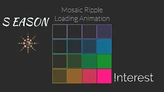 Css loading animation ripple effect in mosaic keyframes flex box