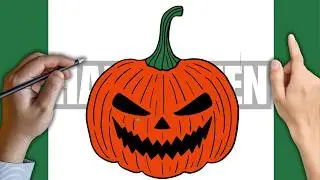 Como Dibujar Calabaza | Halloween | Paso a Paso