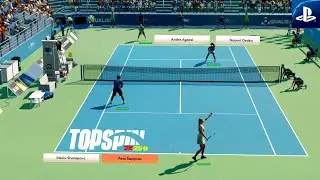 Top Spin 2K25 [PS4] mixed doubles Full Gameplay | Sharapova/Sampras vs. Osaka/Agassi
