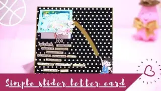 handmade simple slider card| p p creations | hrudya prakash