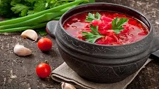 Готовим постный борщ/У бабушки на кухне