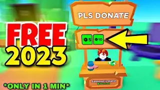 MAKE A FREE DONATION BUTTON in *PLS DONATE* in 60 Seconds [ EASY-2023 ]✅