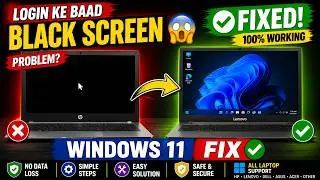 windows 11 black screen with cursor | windows 11 black screen problem