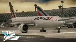 FULL FLIGHT: Paris - Montreal. Air France Boeing 777-300er. MSFS 2020. Full Gameplay.