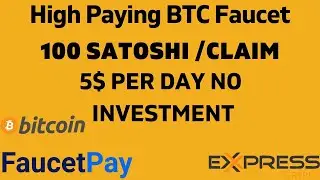 High Bitcoin Earning Faucet Site 2021 || Earn 100 BTC Satoshi Per Claim || Earn Money Online Free