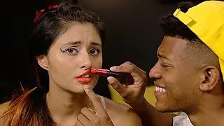 Doing Her Makeup For The First Time
