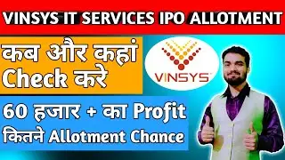Vinsys IT Services IPO Allotment Status | Vinsys IT Services GMP 