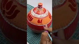 আজকে মাটির ঘট Painting করলাম #shorts #viral #diy #craftsmeddy @CraFtsMeddY