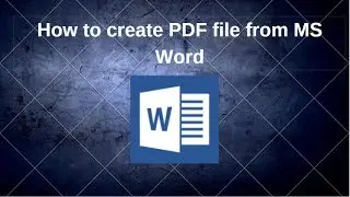 Create PDF from MS Word