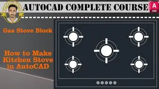 How To Make Gas Stove in AutoCAD - kitchen Stove | Engineer waqas