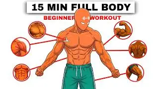 15 MIN FULL BODY WORKOUT || Build Muscle At Home (No Equipment, No Repeat)
