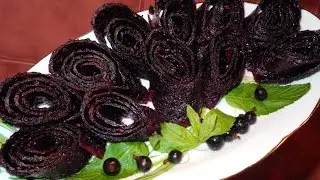 No-fuss blackcurrant pastila. Making pastila tea.