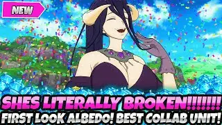 *THE MOST BROKEN COLLAB UNIT EVER!!!!!* ALBEDO FIRST LOOK PVP SHOWCASE & GAMEPLAY! (7DS Grand Cross)
