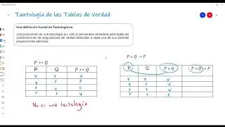 Tautología de las Tablas de Verdad