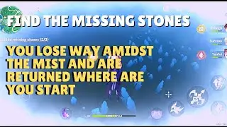 You lose Way amidst the mist And Are Returned Where are you Start / FIND THE MISSING STONES