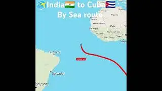 India🇮🇳 to Cuba🇨🇺 by sea route #shortsfeed #empire #geography #mapping #shorts #short #subscribe